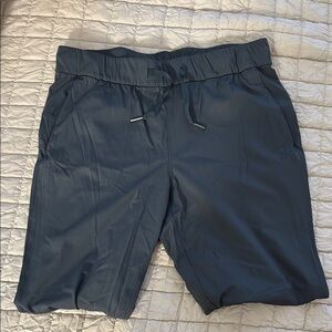 Grey straight leg athletic pants
